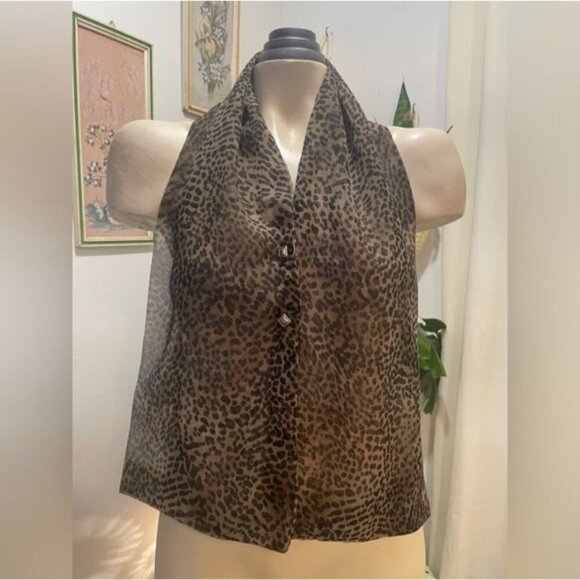 Accessory Institute Vintage Vest Like Scarf Shawl Button Wrap 52" x 9" - Picture 9 of 9